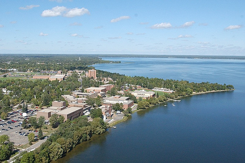 Bemidji 1 Aerial photo of the Bemidji state campus and Lake Bemidji