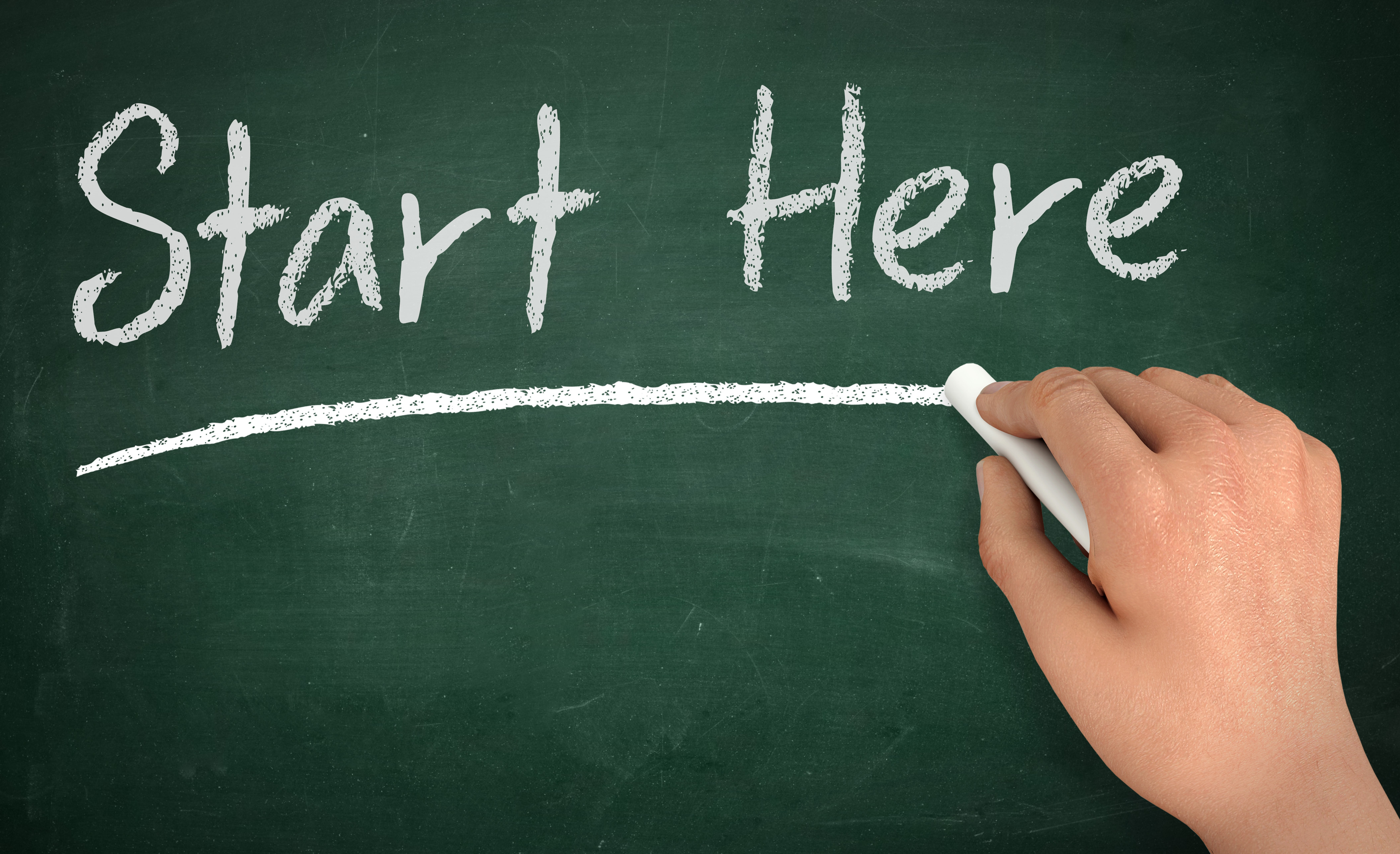 chalkboard with the words