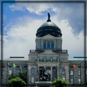 Image of the  Montana State capitol building.