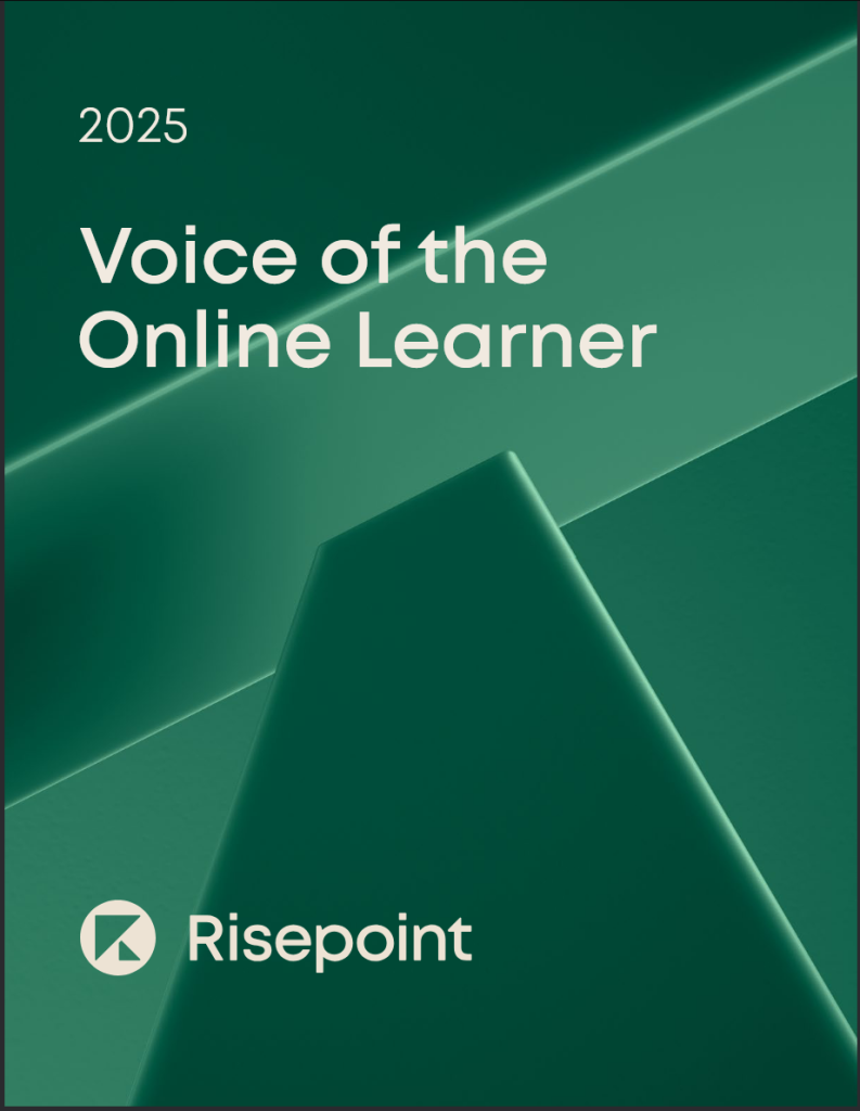 The cover of the Voice of the Online Learner report. 