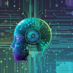 Stylized and abstract image representing AI